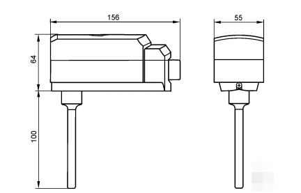 Размеры ограничивающий термостат Siemens RAK-TW.1000S-H