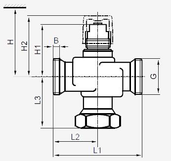   Размеры клапана Siemens VXG44.15-0.25