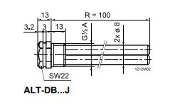 Размеры защитной гильзы Siemens ALT-DB280J