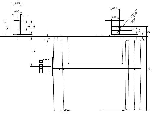 Размеры привода Siemens SQM45.295A9