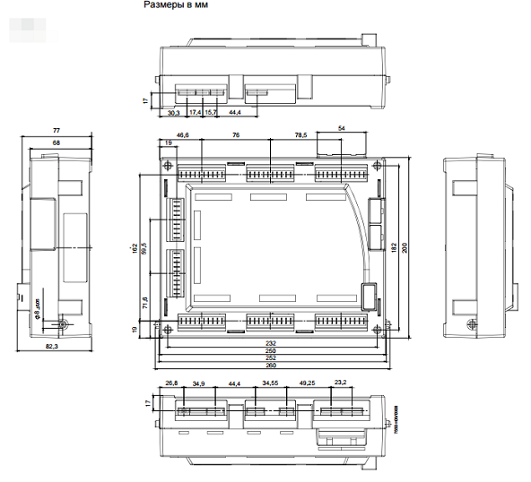 Размеры менеджер горения Siemens LMV51.140C1